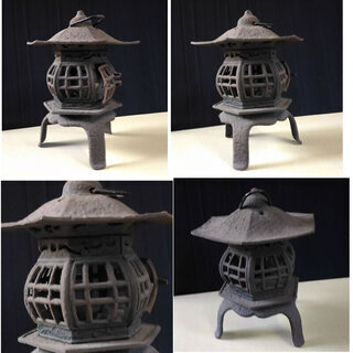 a804 灯籠② 鉄製 灯篭 釣灯篭 吊灯籠 鉄灯籠(三脚) 行灯の画像