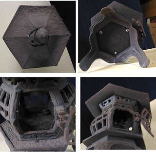 a804 灯籠② 鉄製 灯篭 釣灯篭 吊灯籠 鉄灯籠(三脚) 行灯の画像