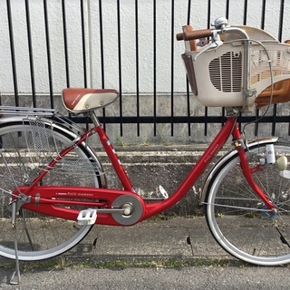 ○26インチ・子供乗せ自転車 レッド 新品鍵付き