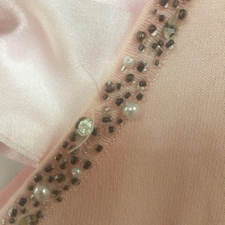 ★セシル★パール&ビーズ付きバックリボンニットの画像