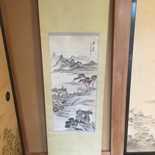 掛け軸 1本 春山水