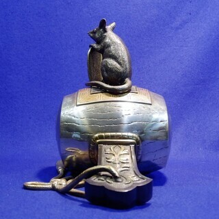 銅製香炉 打ち出の小槌と福鼠 子 ネズミ