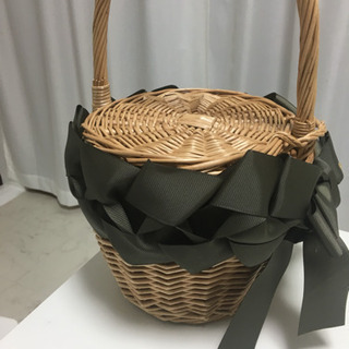 講師認定講座♡編むリボンで飾るカゴバッグ の画像