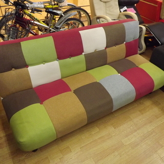 パッチワーク ソファベッド かわいい ソファー おしゃれ 3段階