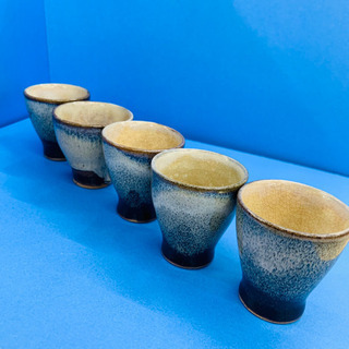 肥後銘陶 小代焼 一先窯 山口耕三作 おちょこセットの画像