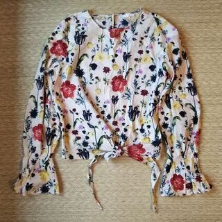 H&M  花柄コットンブラウス(送料無料)