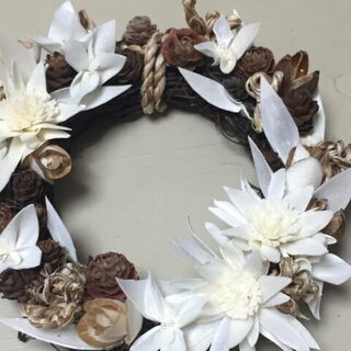 天然素材ソラシートからお花を作るレッスンの画像