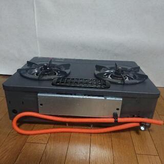 2009年製 ガスコンロ リンナイ LPガステーブル　RTS-336WNTS-(BK)の画像