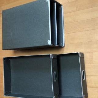 無印良品 硬質パルプボックス・引出式・2段　2個セットの画像