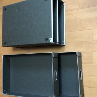 無印良品 硬質パルプボックス・引出式・2段　2個セットの画像