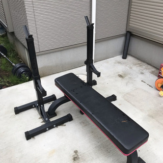 【今日取りに来て頂ける方限定2000円】フラットベンチ・ラックセット