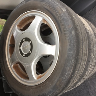155/65/13 ブリヂストン アルミタイヤセット ラパン ワゴンR
