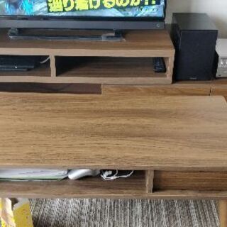 北欧 木製　デレビ台とセンターテーブル　セットの画像
