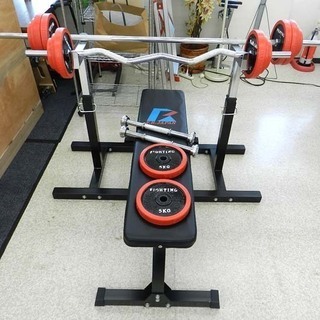 FIGHTING ROAD トレーニングベンチ　バーベル　ダンベルセット FIGHTING ROAD】ダンベルセット オールラバーコートタイプ