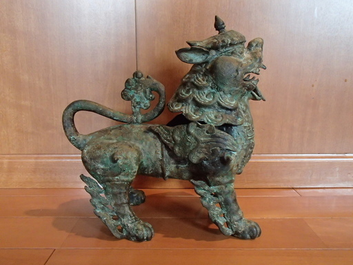 獅子　狛犬　置物　オブジェ　骨董　骨董品　古美術