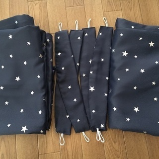 星柄カーテン100×178×2枚×2セット