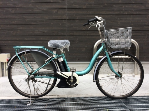 地域限定　ブリヂストン　アシスタ　新基準　子供乗せ　8,9AH　水色　長生き　パス　ビビ　神戸市　電動自転車