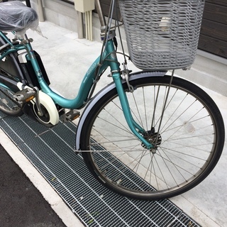 地域限定 ブリヂストン アシスタ 新基準 子供乗せ 8,9AH 水色 長生き