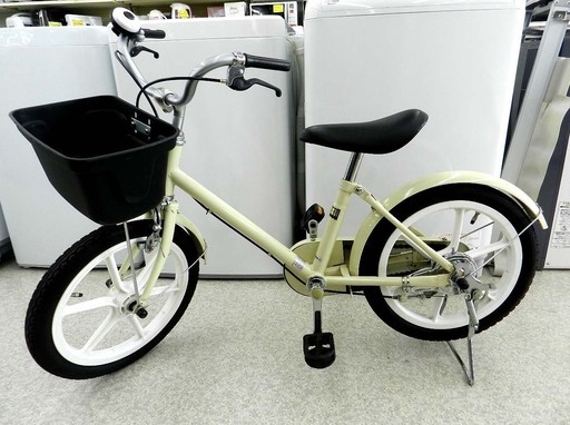 子供用自転車 16インチ カゴ付き 補助輪 ベージュ  ☆ PayPay(ペイペイ)決済可能 ☆ 札幌市 北区 屯田