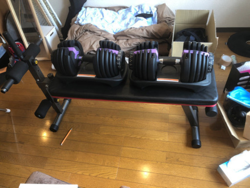 ダイアル可変式ダンベルプラストレーニングベンチ