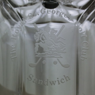 The Royal St. George's Golf Club Sandwiich Kent England  ウィスキーデキャンタ　ガラスデキャンタの画像