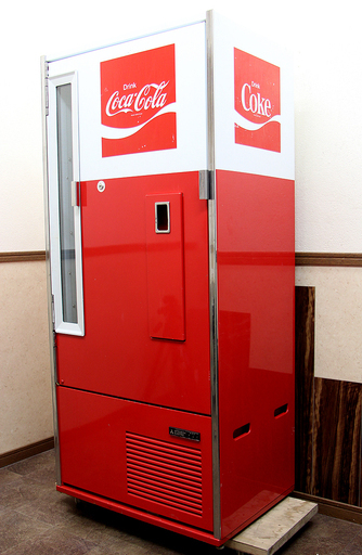 三菱 コカコーラ 販売機？ BC-110VLS オープンタイプクーラー  ビンテージ アンティーク レトロ  コーラ保冷庫 冷蔵庫（EJ362axxY）