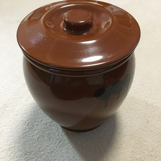 【美品】常滑焼 久松 かめ 丸壺蓋付 2号 