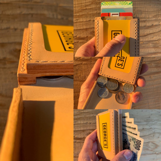 ［受注生産］ ヌメ革 ミニマルウォレット