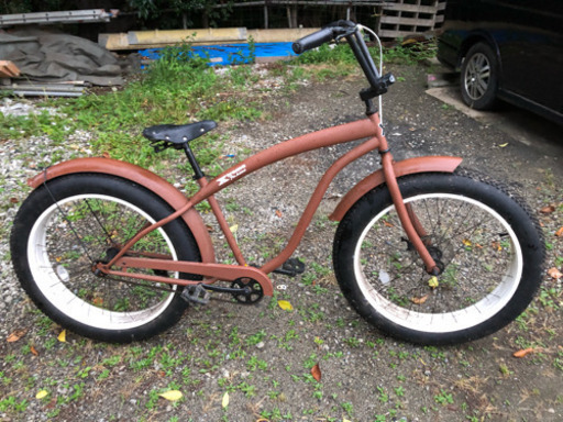 打ち合わせ中 ファットバイク エクストリームレインボー