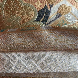 豪華 袋帯 正絹 美品  金糸 ゴールド系の画像