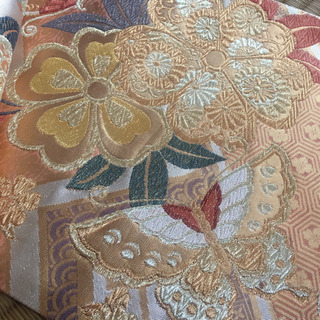 豪華 袋帯 正絹 美品  金糸 ゴールド系の画像
