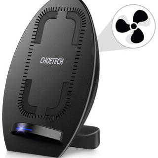 Qi急速 ワイヤレス充電器 ワイヤレスチャージャー CHOETECH wirelesscharger スマホ Qi 充電器 冷却ファン付き の画像