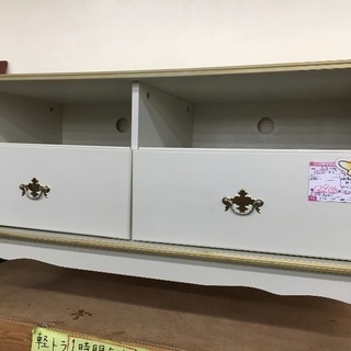 アンティーク家具　サイドボード　テレビ台　収納　アメリカ アンティーク家具屋が選んだ、ステンドグラスの入ったアンティーク風の