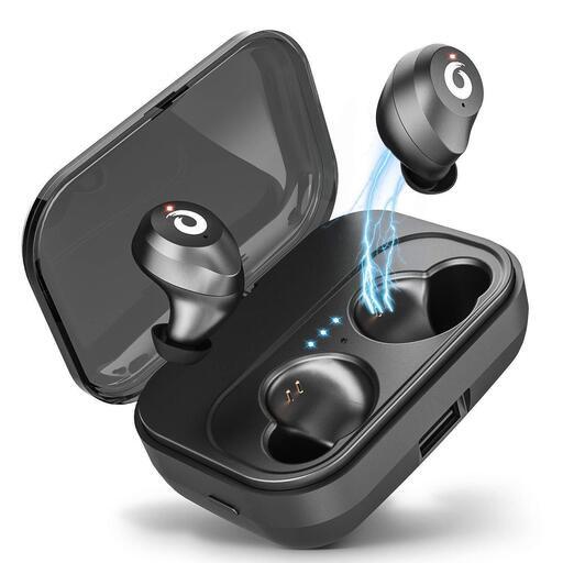 【全国対応・新品未使用】 【IPX7完全防水 Bluetooth 5.0+EDR 】Bluetooth イヤホン 90時間連続駆動 完全ワイヤレス イヤホン ブルートゥース イヤホン 自動ペアリング 片耳\u0026両耳とも対応 マイク内蔵 Siri対応 タッチ式 充電収納ケース付 iPhone Android対応