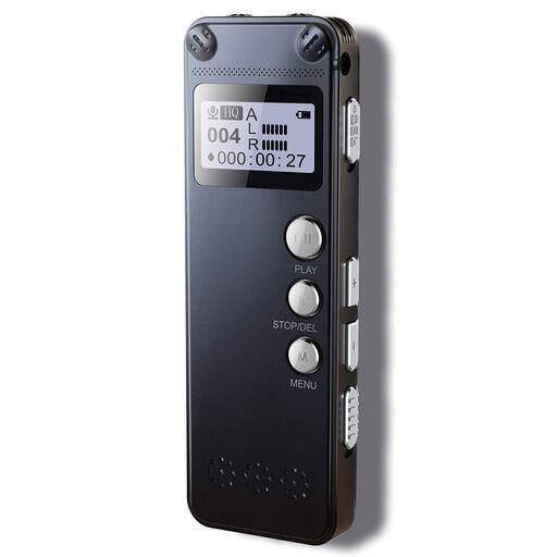 【全国対応・新品未使用】 ボイスレコーダー ICレコーダー ノイズリダクション録音機 小型軽量MP3 高音質 大容量 超小型 8GB 長時間録音 音声検出 定時録音 V31 (日本語説明書付き)黒