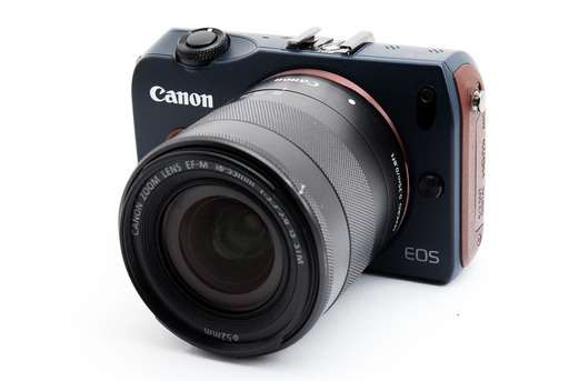 Canon EOS M ベイブルー レンズキット★極上美品★8GB新品SDカード、ストラップ付き！