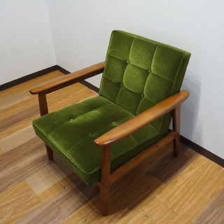 カリモク60 Kチェア 1シーター モケットグリーン