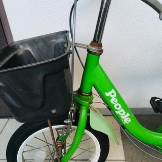 People14インチいきなり自転車2歳〜6歳 舵取り付&補助輪付ピープル子供自転車