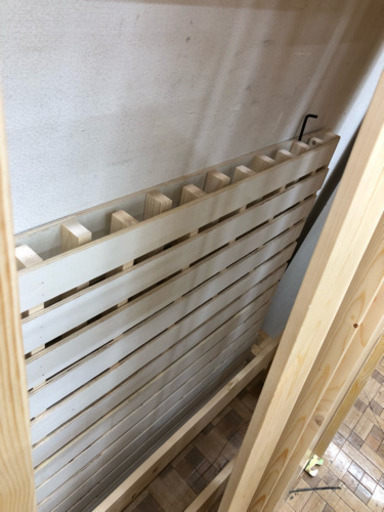 【展示品★美品】ロフトベッド ハシゴタイプ オール天然木製 シングル  耐荷重約90kg