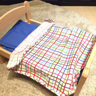 ★再出品値下げ中★イケア DUKTIG 人形用ベッド 布団付き