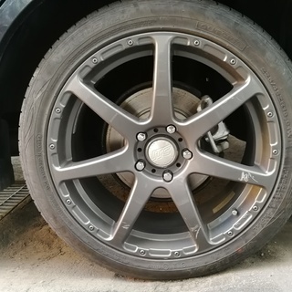 18X7.1/2ホイール　黒・225/45R18　夏タイヤ4本セット
