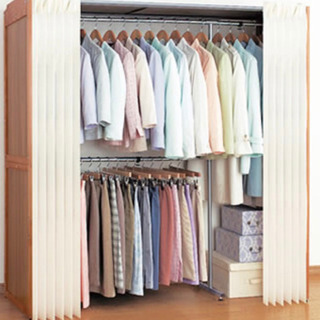 0円 ハンガーラック クローゼットハンガー 伸縮 ワードローブ