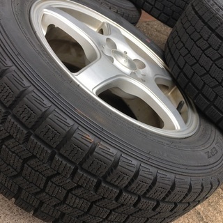 175/65R14.    14インチ、アルミホイール付きタイヤ、スタッドレス、状態良い、の画像