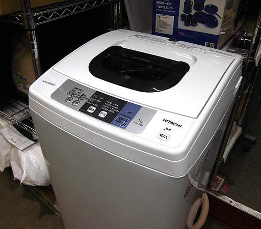 札幌 美品 2017年製 日立 全自動洗濯機 5kg  HITACHI NW-50B 本郷通店