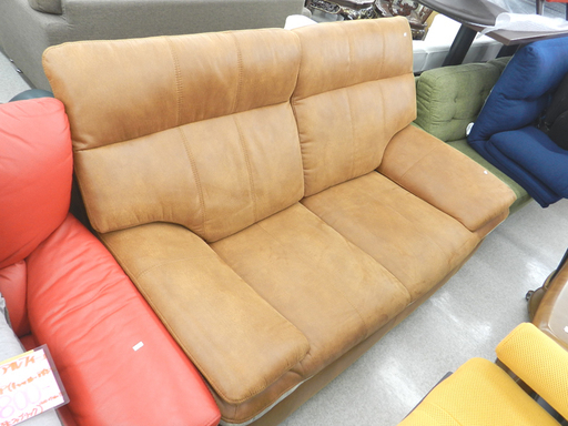 アルフィー  2人掛けソファ ファブリック ソファー キャメル 幅160×奥行94×高さ93×座面高43cm ☆ PayPay(ペイペイ)決済可能 ☆ 札幌市 北区 屯田