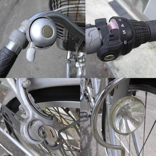 札幌 27インチ 自転車 ママチャリ シルバー/銀 鍵付き シティサイクル シティーサイクル