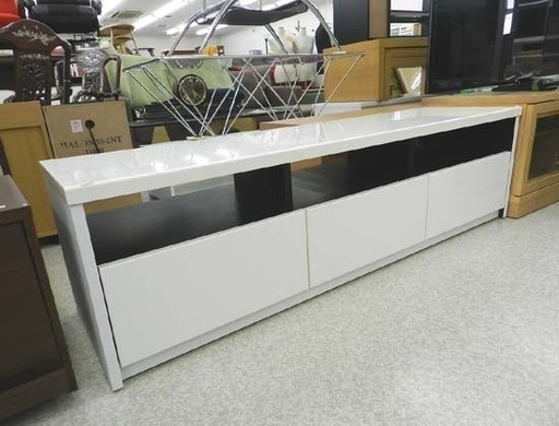 ニトリ TV台 ローボード デューク 150LB WH テレビ台 ホワイト 白エナメル NITORI ☆ PayPay(ペイペイ)決済可能 ☆ 札幌市 北区 屯田