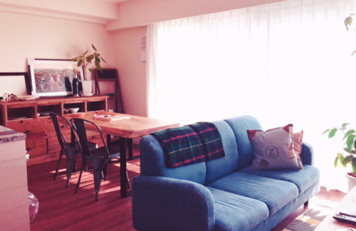 デニム生地ソファ