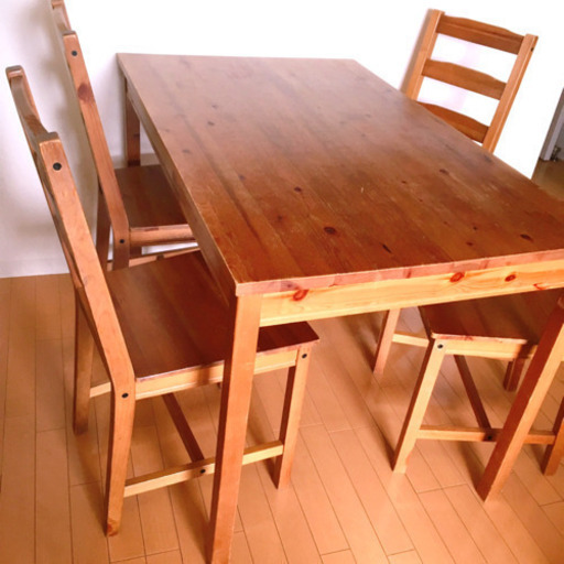 IKEA ダイニングテーブルセット JOKKMOKK テーブル+椅子４脚