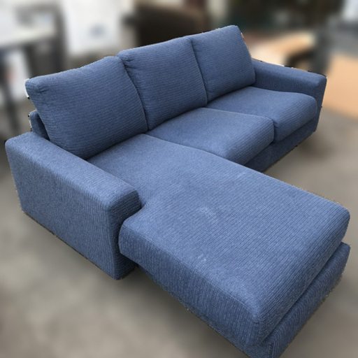 ----取引中----【自社配送は札幌市内限定】3人掛け カウチソファ L字ソファ コーナーソファ 布製      S